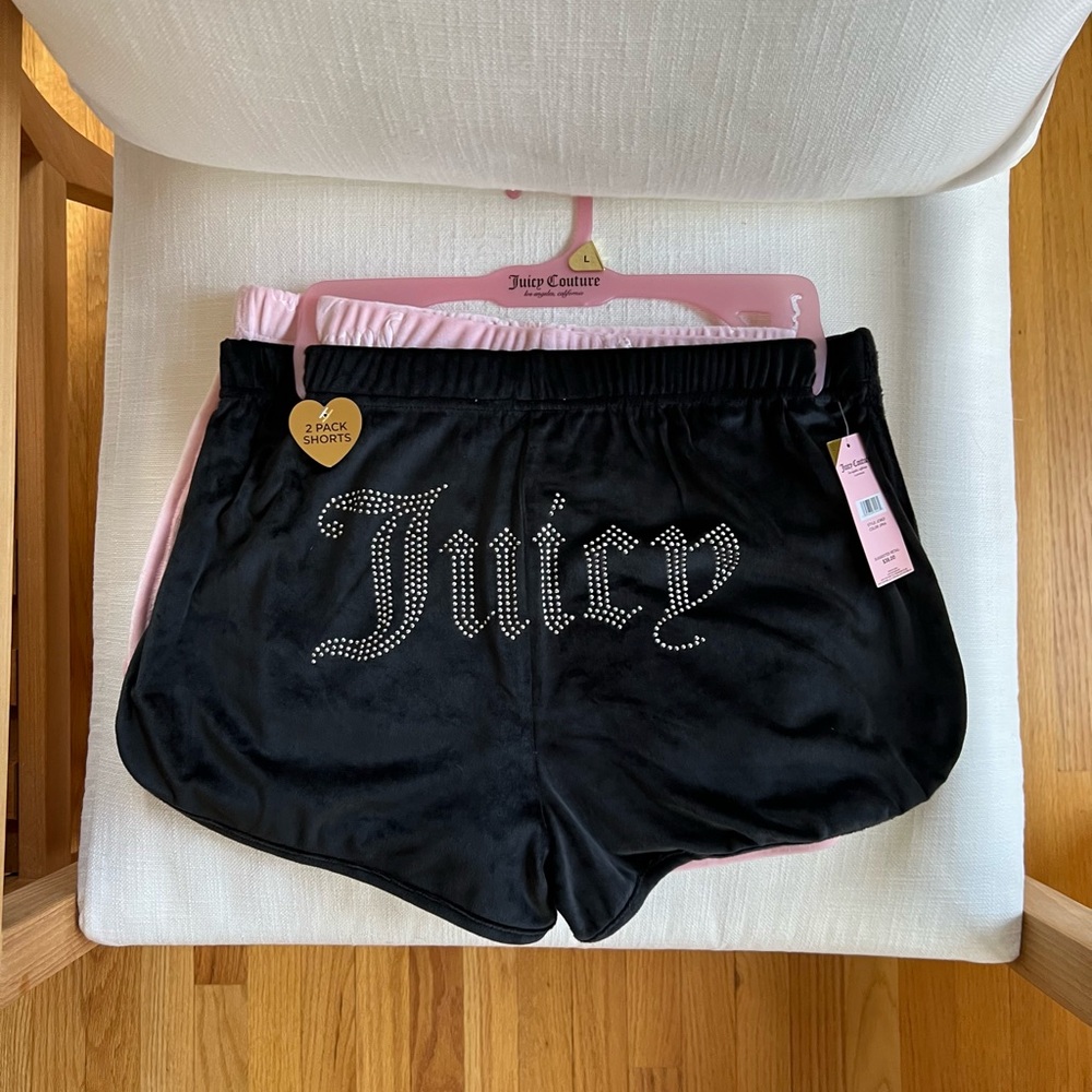 Juicy Couture Black Velour Shorts